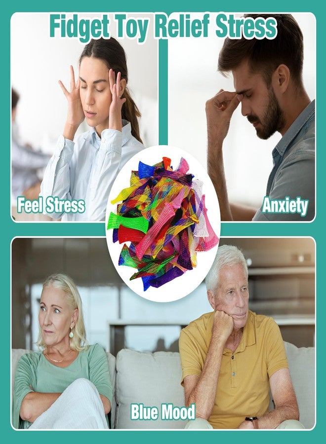 مجموعة ألعاب YUQILIN المكونة من 120 قطعة من ألعاب التململ الشبكية الرخامية، مجموعة ألعاب تململ حسية ملونة لتخفيف التوتر، مناسبة للبالغين المصابين باضطراب فرط الحركة ونقص الانتباه، واضطراب نقص الانتباه، والوسواس القهري، والتوحد، لتخفيف القلق وتعزيز التركيز - Image 5